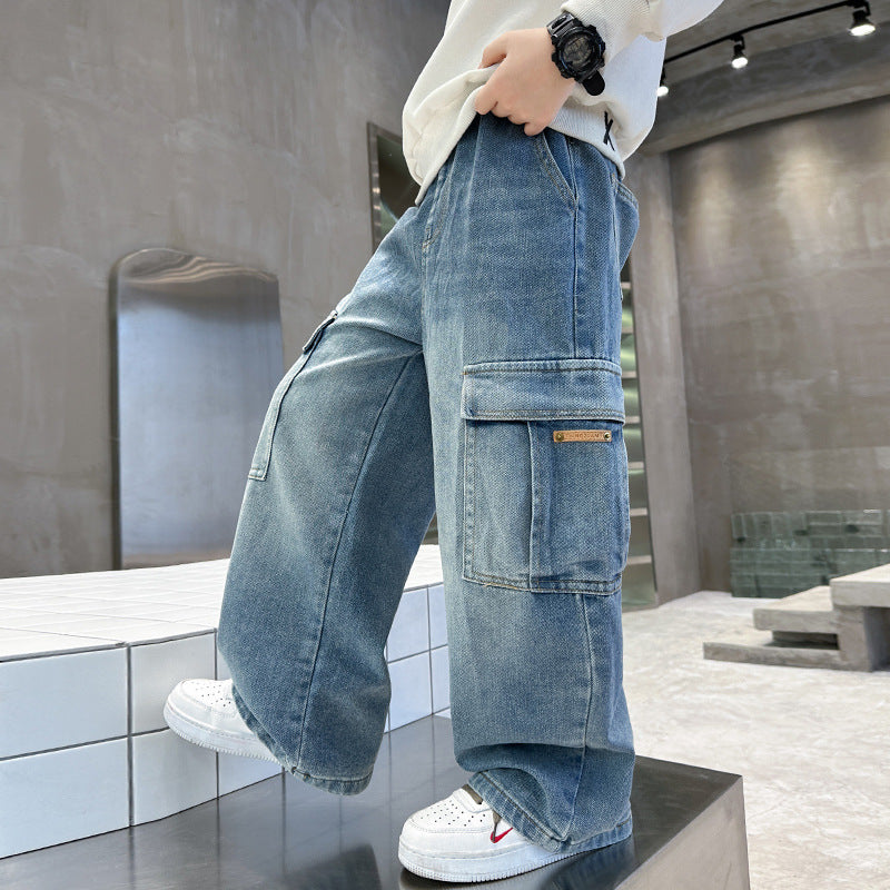 Herren Cargo-Jeans mit lässigem Schnitt und funktionalen Taschen Drune