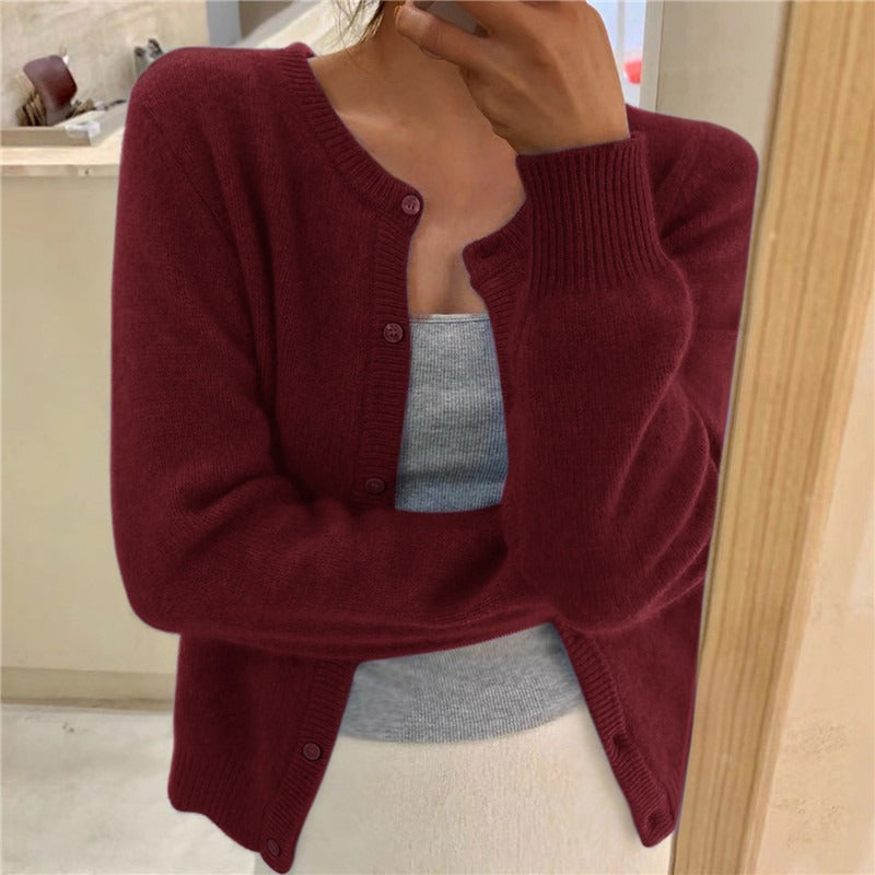Damen kuschelige Strickjacke Drune