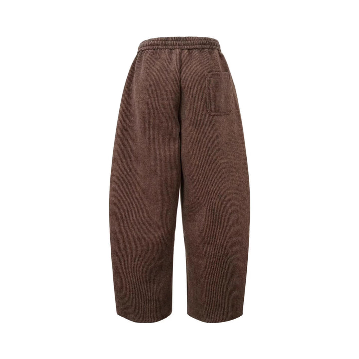 Damen Weitgeschnittene Cord-Hose mit elastischem Bund Drune