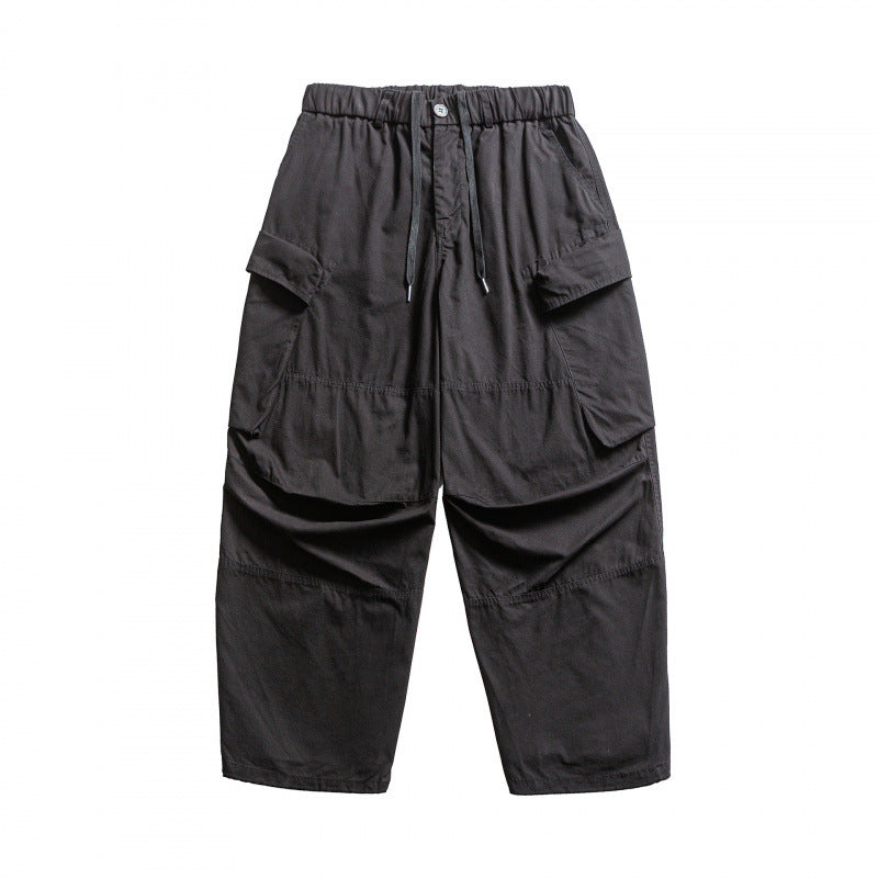 Herren Baggy-Cargo-Hose mit elastischem Bund, Kordelzug und verstärkten Kniepartien Drune