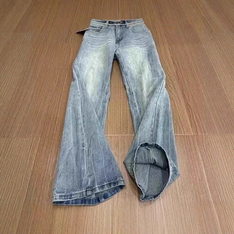 Damen Weitgeschnittene Bootcut-Jeans Drune