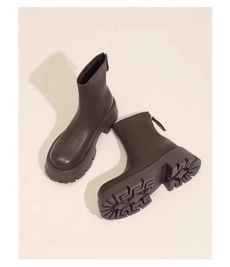 Damen Trendige Chelsea Boots mit rutschfester Sohle Drune