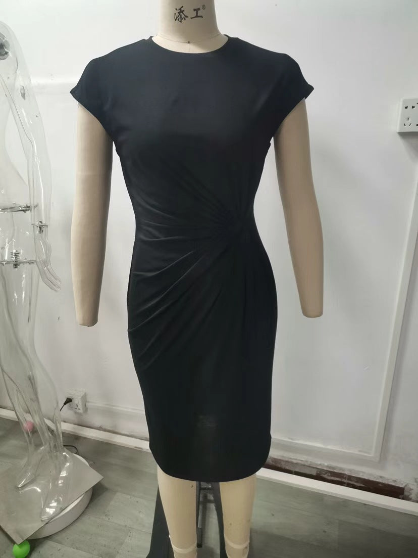 Damen elegantes Wickelkleid mit figurbetontem Design und feinem Jersey-Material Drune
