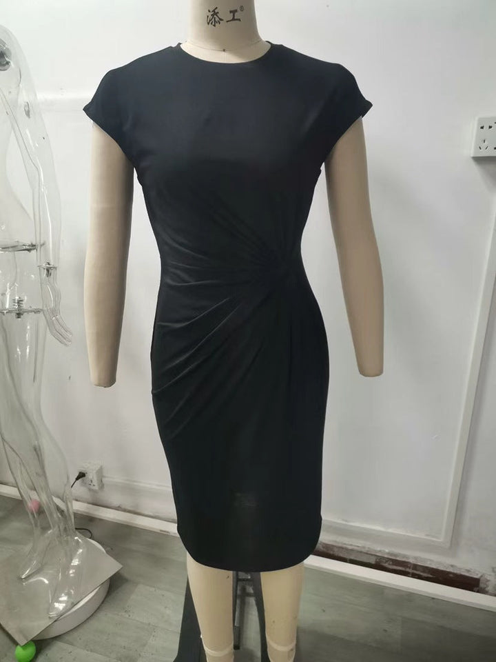 Damen elegantes Wickelkleid mit figurbetontem Design und feinem Jersey-Material Drune
