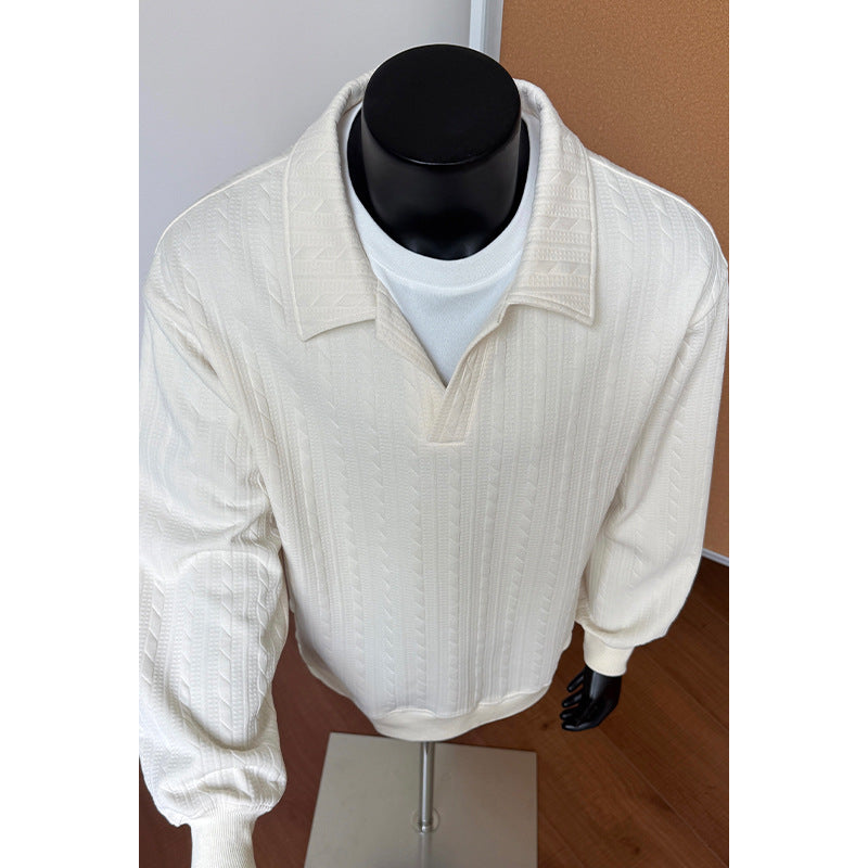 Herren Modischer und atmungsaktiver Stehkragen Pullover Drune