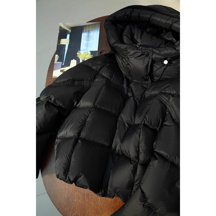 Damen modische Steppjacke mit hohem Kragen Drune