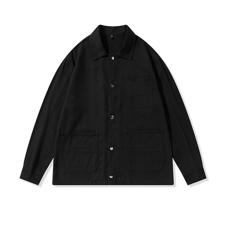 Unisex Oversize-Arbeitsjacke im Overshirt‑Stil aus Canvas mit aufgesetzten Taschen Drune