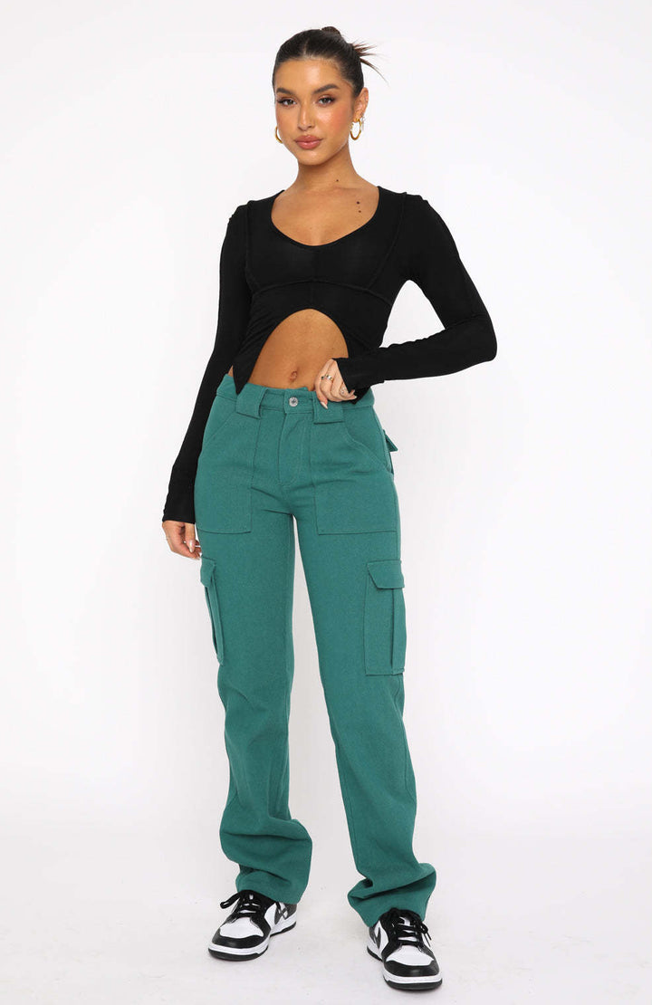 Damen figurbetontes Oberteil mit Cut-Out-Details und verstellbaren Trägern Drune