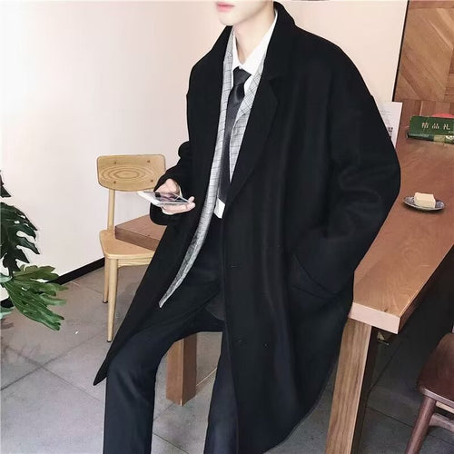 Damen Oversized Wollmantel mit eleganten Details und praktischen Taschen Drune