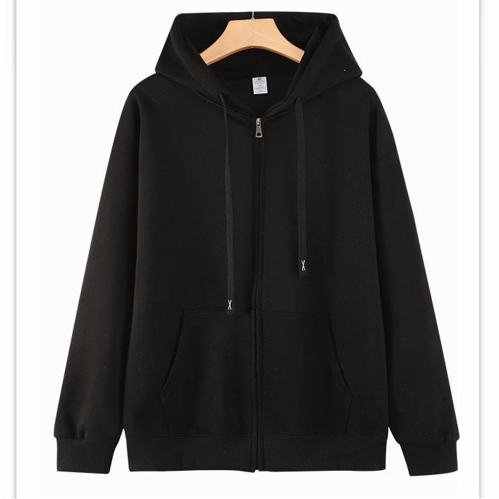 Unisex Oversize-Kapuzenjacke mit durchgehendem Reißverschluss & gerippten Bündchen Drune