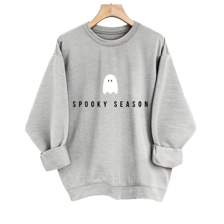 Unisex nan lässiges Halloween Sweatshirt mit Gespenst-Print und Oversize-Schnitt Drune
