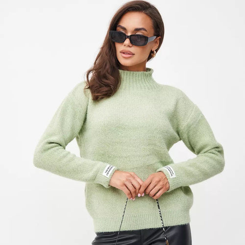 Damen Hochgeschlossener Pullover aus weichem Strick Drune