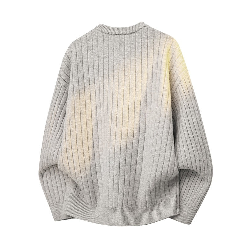 Herren Grobstruktur-Halbzip-Strickpullover mit Rippenstruktur Drune