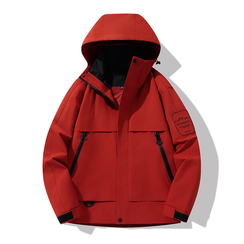 Herren multifunktionale Wasserfeste Softshell-Regenjacke mit abnehmbarer Fleece-Innenjacke Drune