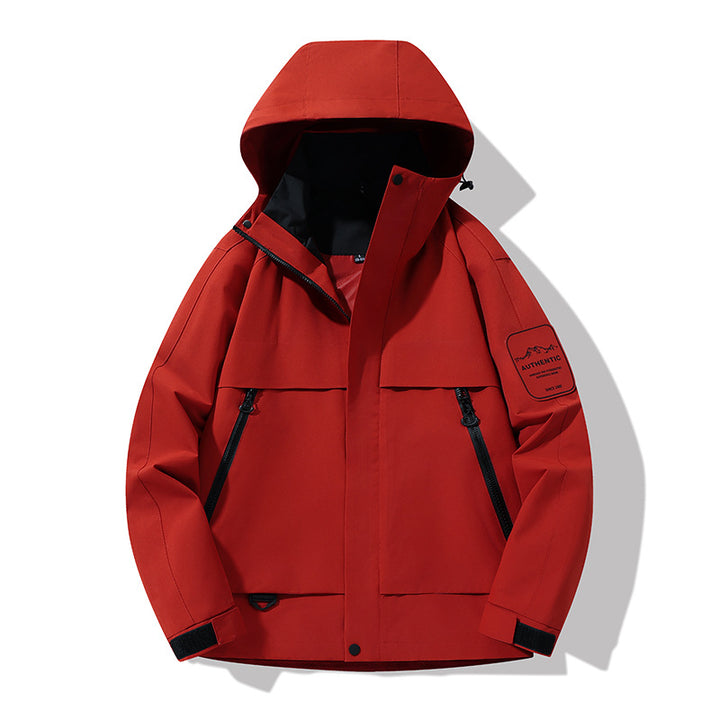 Herren multifunktionale Wasserfeste Softshell-Regenjacke mit abnehmbarer Fleece-Innenjacke Drune