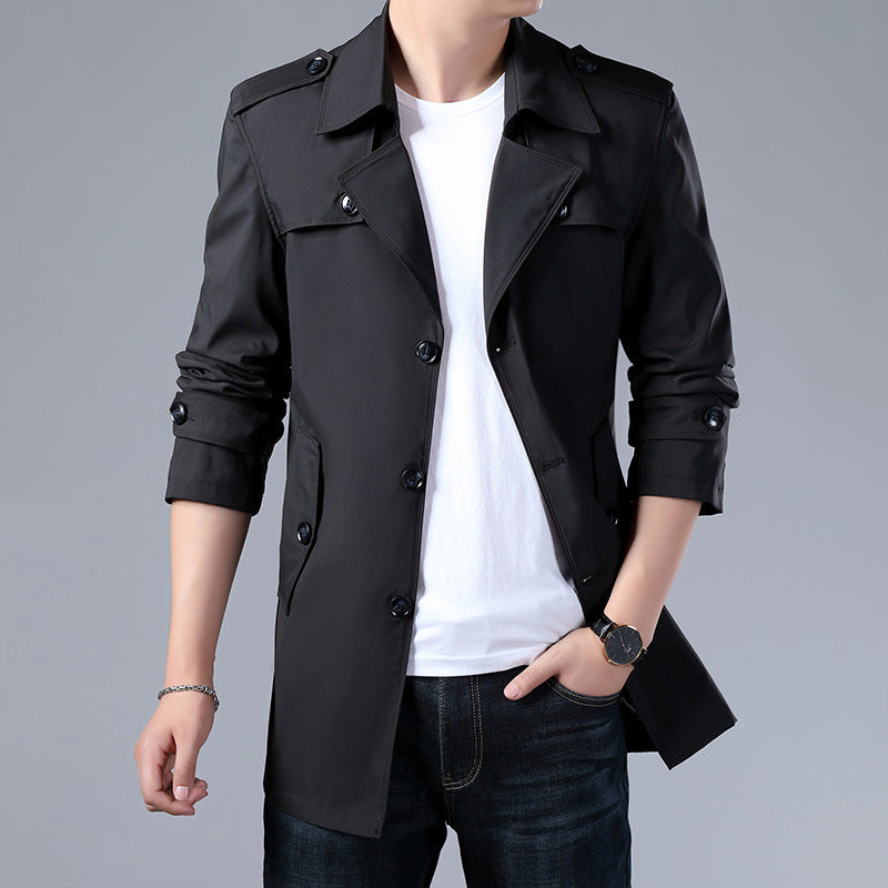Herren Modische und elegante Trenchcoatjacke Drune
