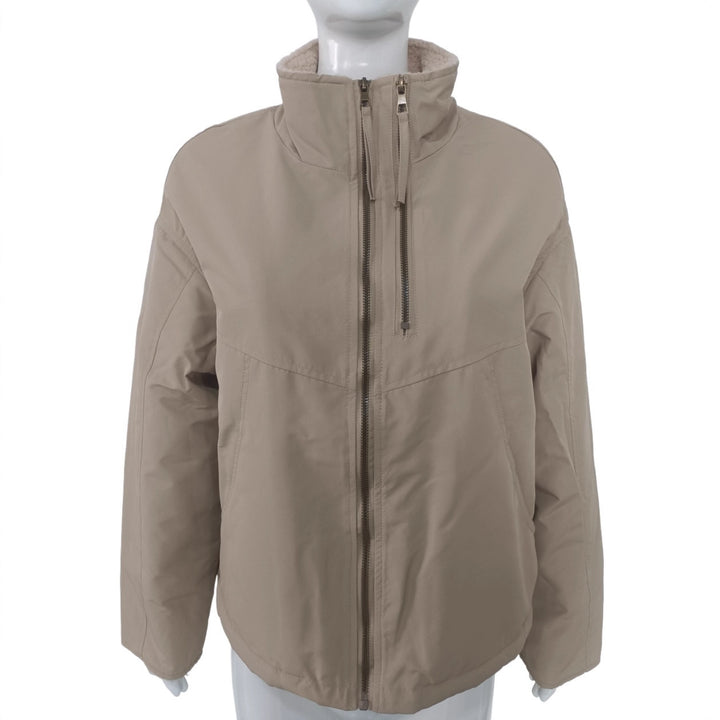 Damen Leichte gefütterte Übergangsjacke mit Stehkragen und Teddyfutter Drune