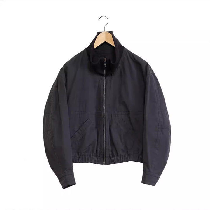 Damen lässige Kapuzenjacke mit hohen Kragen und Seitenreißverschluss Drune