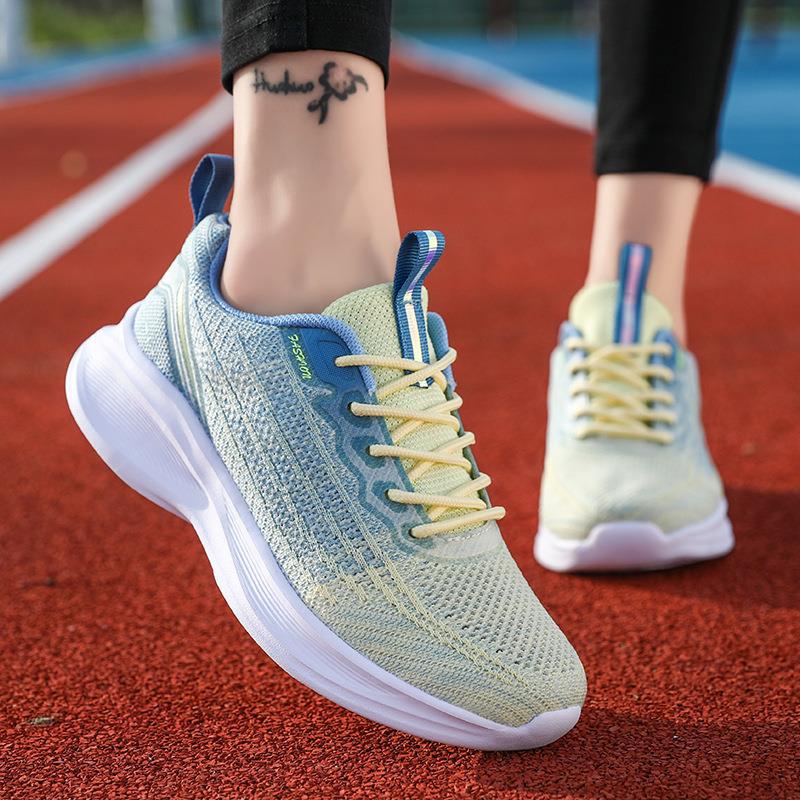 Unisex nan nahtloser Strick-Performance-Sneaker mit gepolsterter Wellen-Zwischensohle Drune