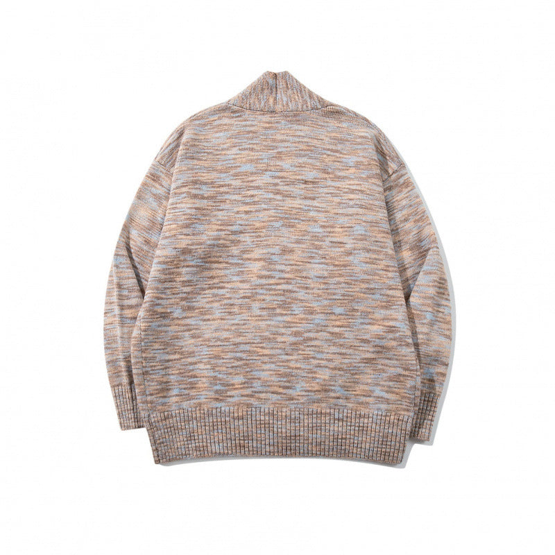 Unisex Boxy-Strickcardigan mit asymmetrischer Knopfleiste und breit geripptem Saum Drune
