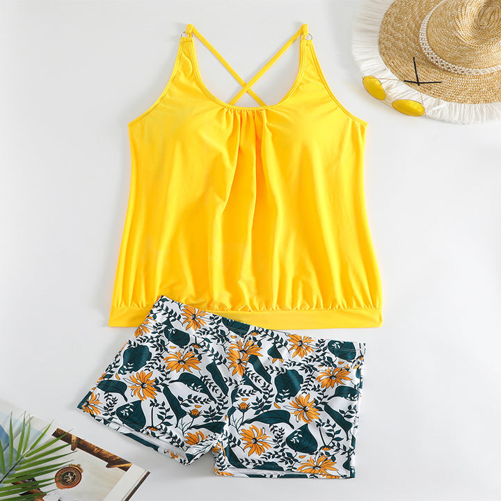 Damen Sportliches Tankini-Set mit floralem Hosen Design Drune