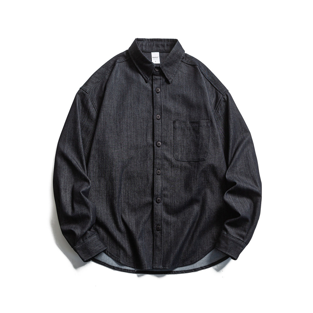 Herren Boxy Hemdjacke aus robustem Twill mit abgerundetem Saum Drune
