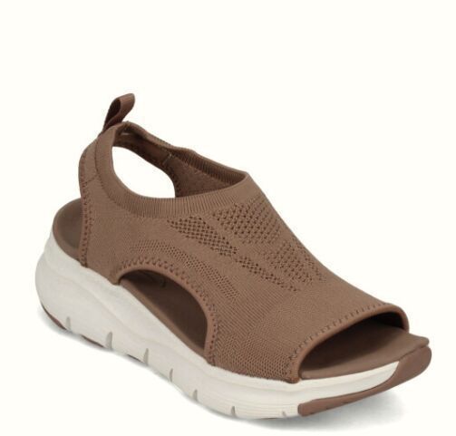 Damen Sportive Strick-Slingback Sandalen mit Chunky-Sohle Drune