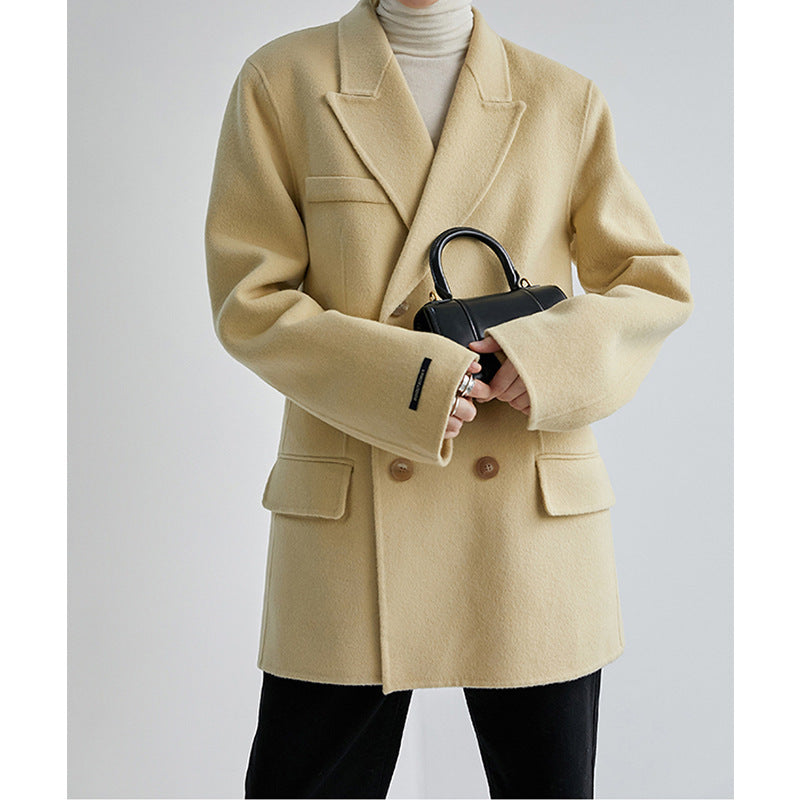 Damen Eleganter Oversized Blazer mit doppeltbreiter Knopfleiste Drune