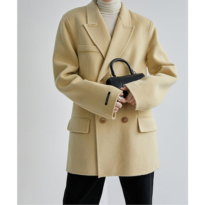 Damen Eleganter Oversized Blazer mit doppeltbreiter Knopfleiste Drune