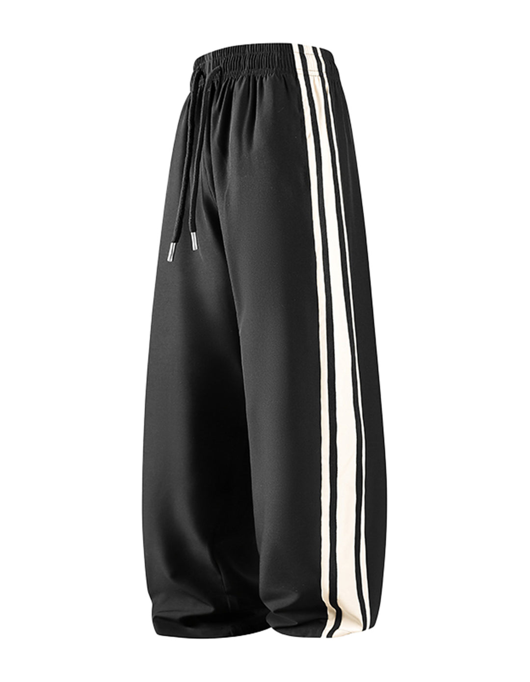 Damen Weite Trackpants mit Tunnelzugbund und seitlichen Kontraststreifen Drune