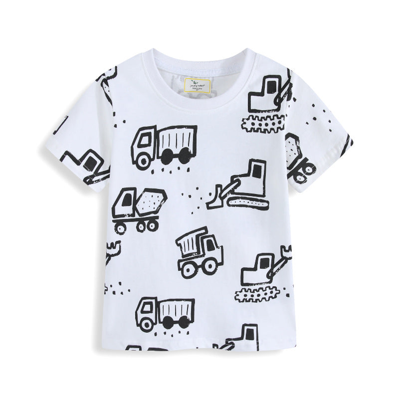 Jungen T-Shirt mit lustigem Baustellenmotiv Drune