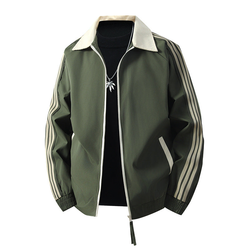 Herren Sportliche Übergangsjacke mit hohem Kragen und elastischen Bündchen Drune