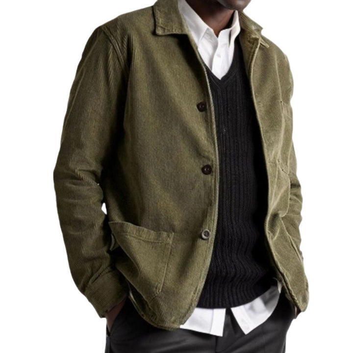 Damen lässige Cordjacke mit praktischen Taschen Drune