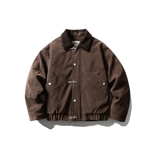 Herren Kurzblouson aus Canvas mit Knebelverschlüssen und elastischem Saum Drune