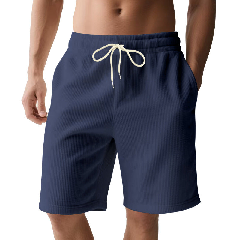 Herren nan knielange Bermudashorts mit elastischem Bund Kordelzug und Seitentaschen Drune