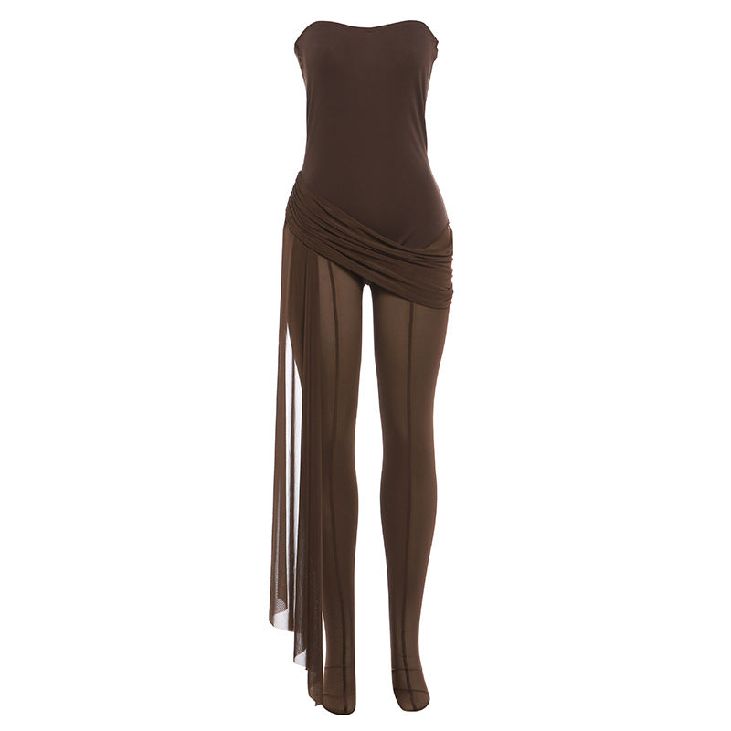 Damen Korsett Kleid mit Raffung und figurbetontem Design Drune