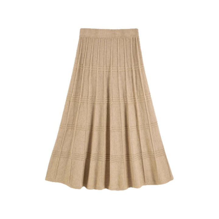 Damen Eleganter Strick-Maxirock Drune
