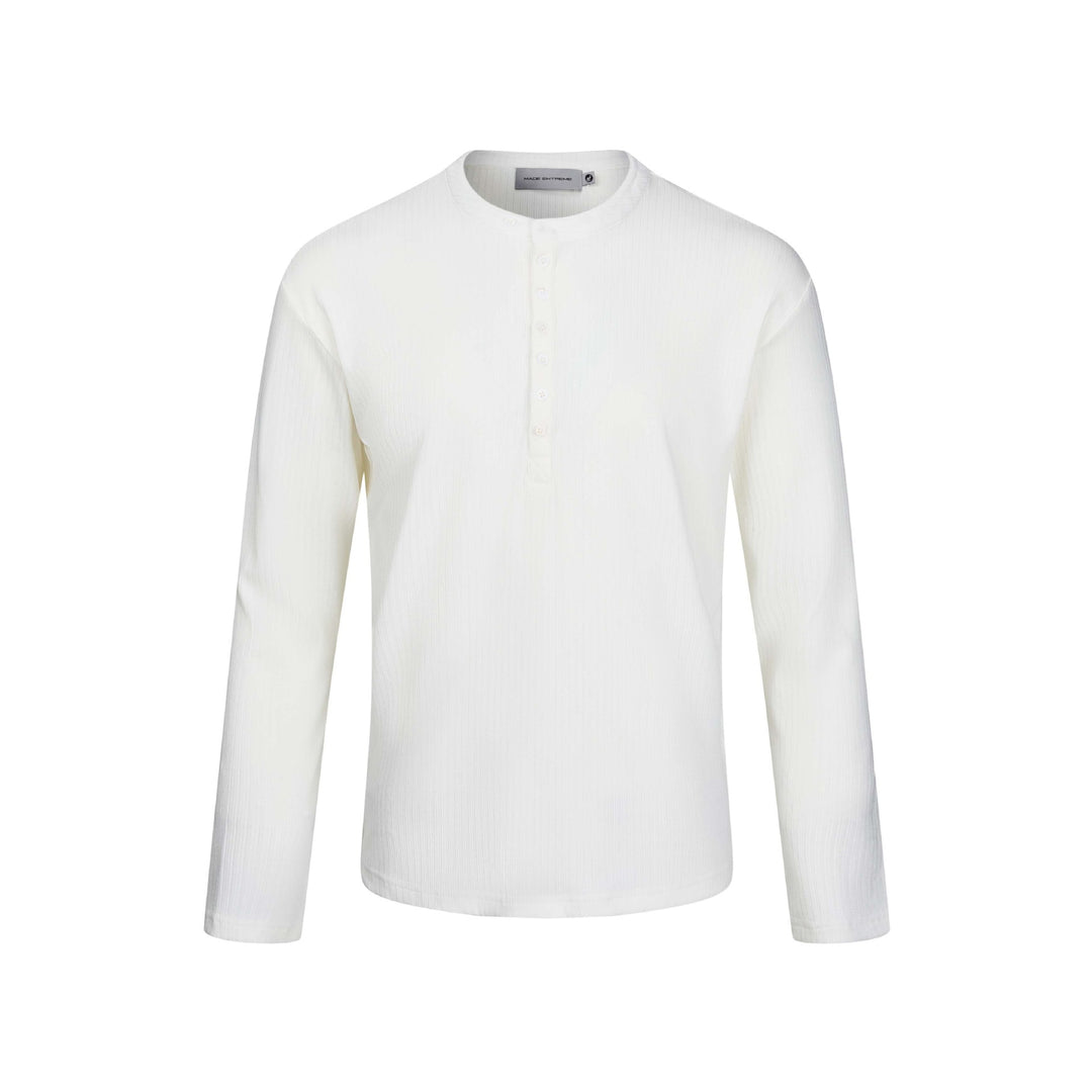 Herren Thermo-Waffelshirt mit Henley-Knopfleiste Drune