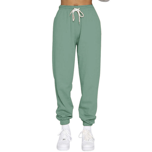 Damen nan High‑Waist Relax-Jogginghose mit elastischem Komfortbund, Kordelzug und gerippten Knöchelbündchen Drune