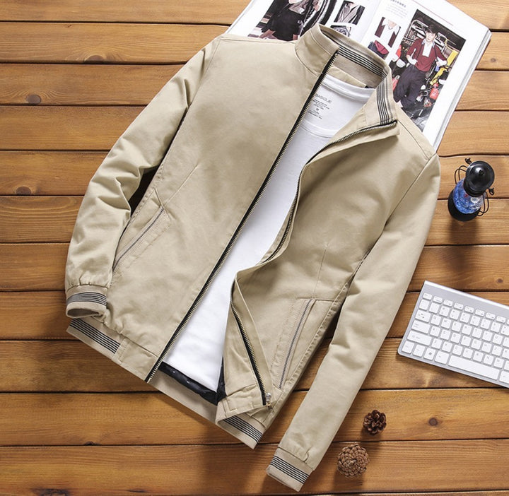 Herren nan gefütterte Winterblousonjacke mit weichem Teddyfutter, winddichter Außenhülle und verdecktem Zweiwege-Reißverschluss Drune