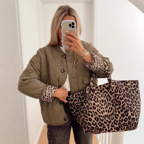Damen Steppjacke mit praktischen Taschen und dekorativem Knopfverschluss Drune