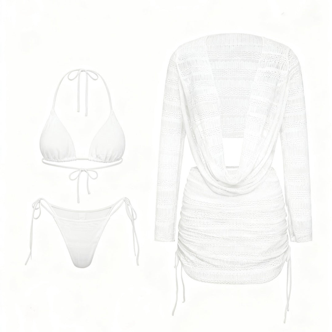 Damen Strandkleid mit modernem Schnitt und verstellbaren Raffung Drune