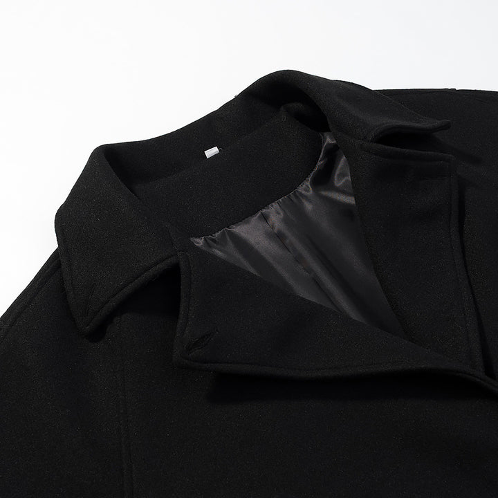 Damen Doppelreihiger Oversize-Wollmix-Mantel mit fallendem Revers und langer Silhouette Drune