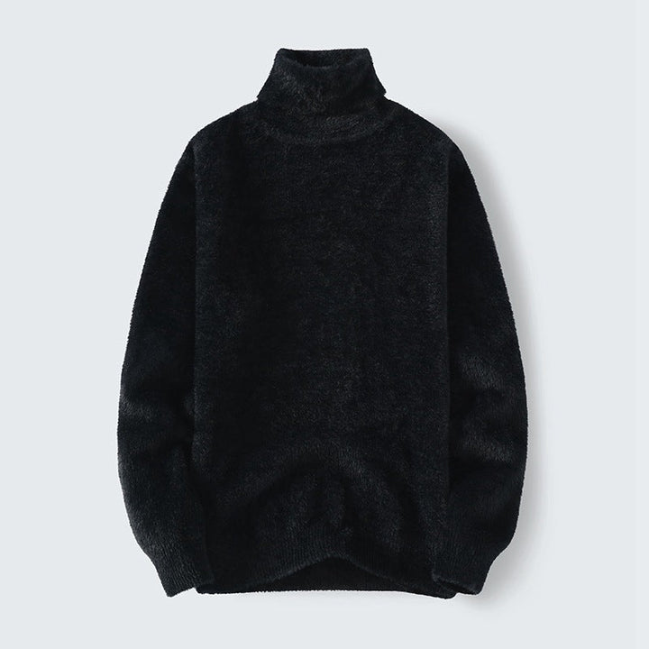 Herren warmer Rollkragenpullover aus weichem Strickstoff Drune