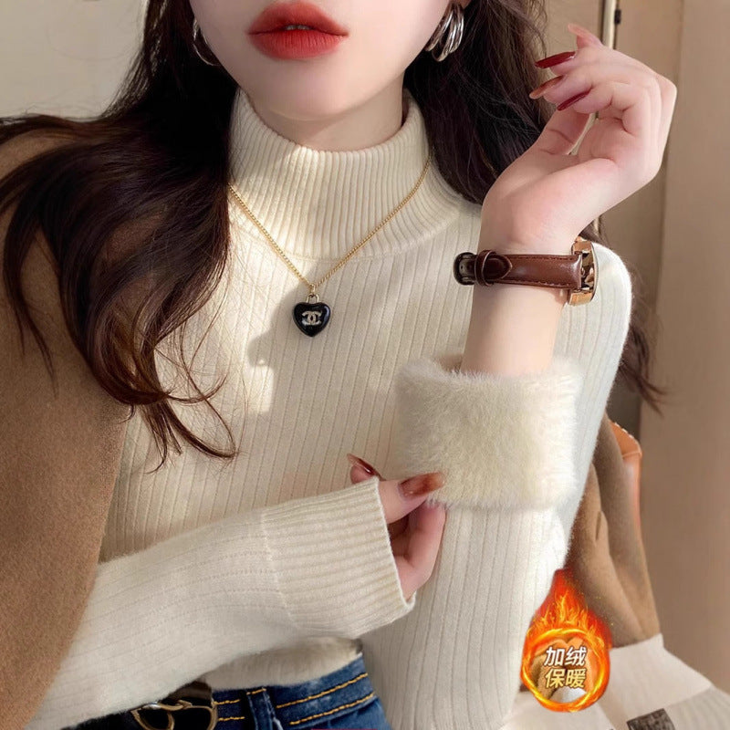Damen Pullover mit Rollkragen und luxuriösem Flauschsaum Drune