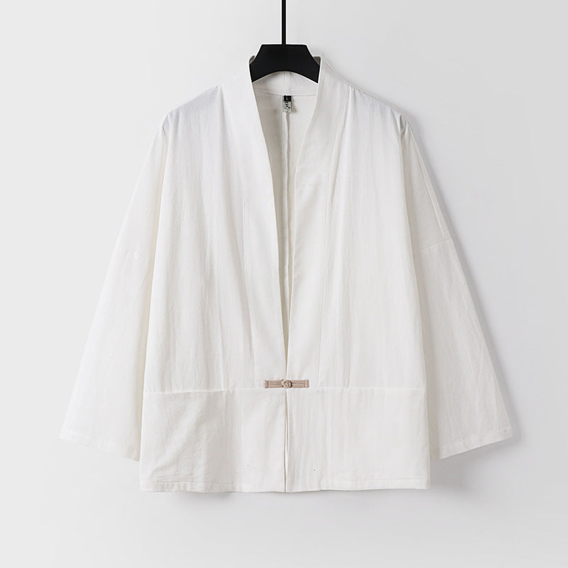 Damen Leichte Kimono-Jacke aus Baumwollmix mit lockerer Passform Drune