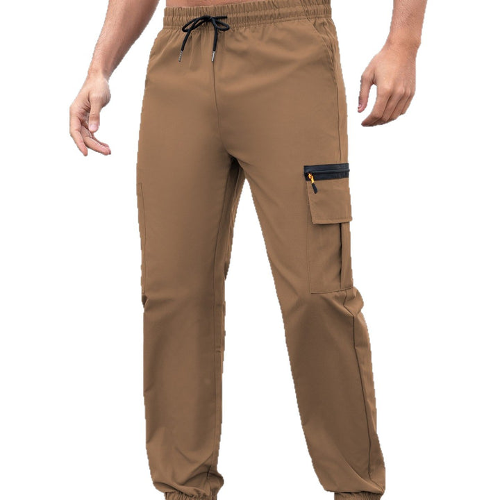 Herren Technische Cargo-Jogginghose mit Reißverschlusstaschen, Tunnelzug und elastischen Knöchelbündchen Drune