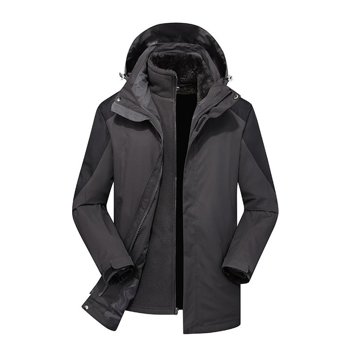Damen Modulare Softshell-Regenjacke mit herausnehmbarer Fleece-Innenjacke und verstellbarer Kapuze Drune