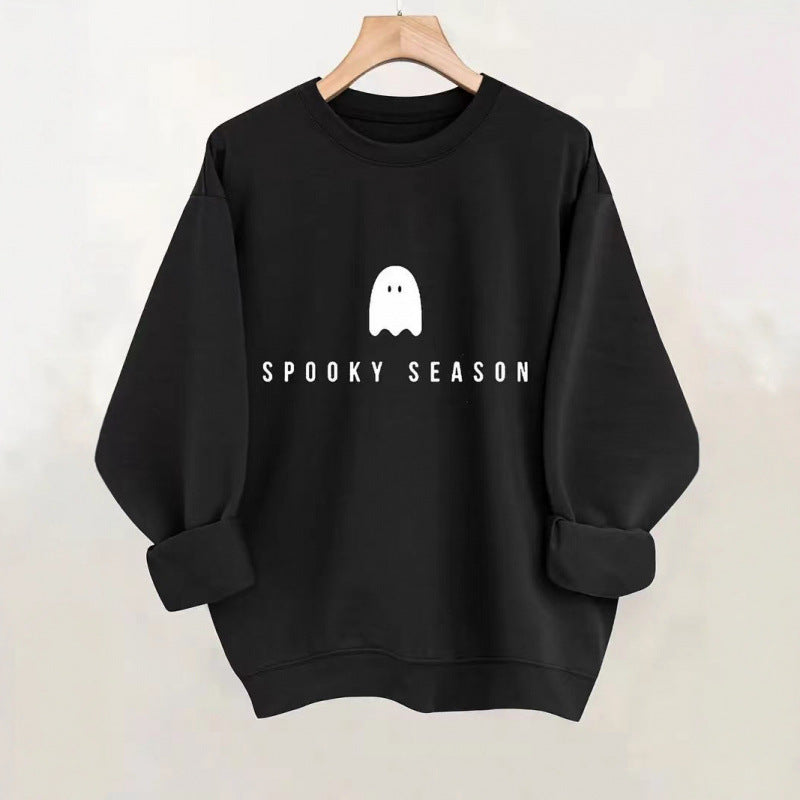 Unisex nan lässiges Halloween Sweatshirt mit Gespenst-Print und Oversize-Schnitt Drune