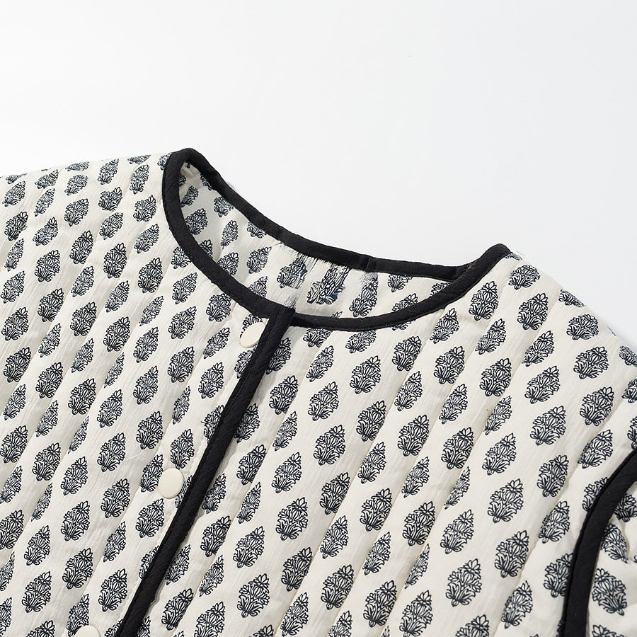 Damen Steppjacke mit modischem Muster und praktischen Taschen Drune